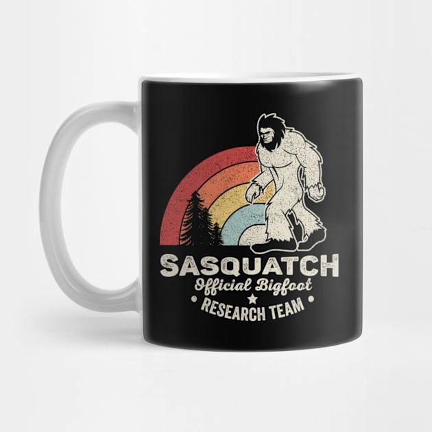 Retro Vintage Bigfoot Sasquatch Official Bigfoot Research Team Funny Bigfoot Hunter Outdoor Lover by SomeRays